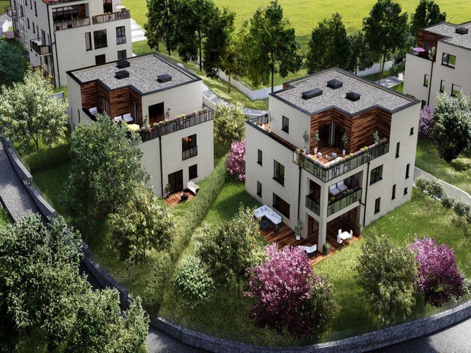 Rezidence se nachází na pomezí Břevnova a Motola Projekt La Crone vyrůstá v klidném prostředí