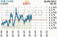 Online graf kurzu usd/eur
