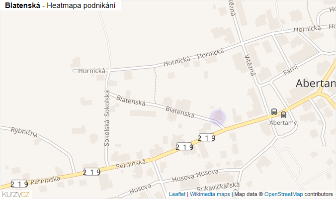 Mapa Blatenská - Firmy v ulici.