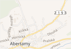 Dělnická v obci Abertamy - mapa ulice