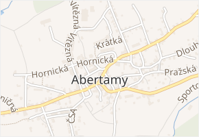 Farní v obci Abertamy - mapa ulice