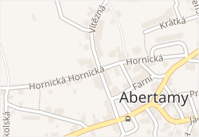 Hornická v obci Abertamy - mapa ulice