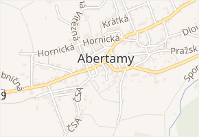 Nám. míru v obci Abertamy - mapa ulice