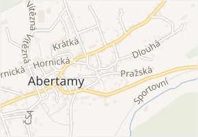Pražská v obci Abertamy - mapa ulice
