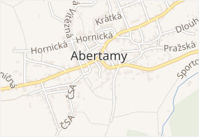 Zahradní v obci Abertamy - mapa ulice