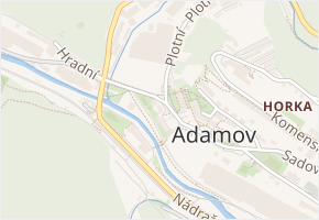 Smetanovo náměstí v obci Adamov - mapa ulice