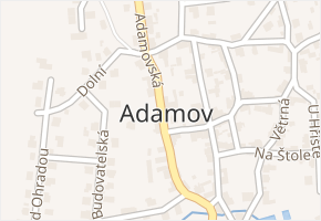 Adamov v obci Adamov - mapa části obce