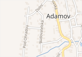 Budovatelská v obci Adamov - mapa ulice