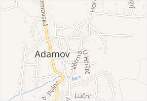 V oblouku v obci Adamov - mapa ulice
