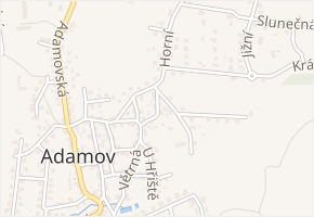 V podkově v obci Adamov - mapa ulice