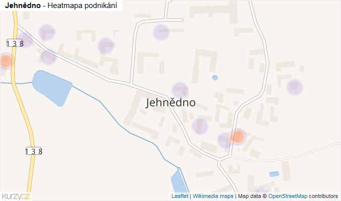 Mapa Jehnědno - Firmy v části obce.