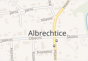 Albrechtice v obci Albrechtice - mapa části obce