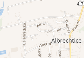 Bělehradská v obci Albrechtice - mapa ulice