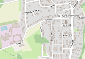 Luční v obci Albrechtice - mapa ulice