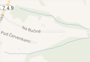 Na Bučině v obci Albrechtice - mapa ulice