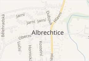 Obecní v obci Albrechtice - mapa ulice