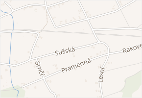 Sušská v obci Albrechtice - mapa ulice