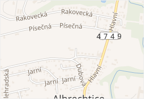 Třanovského v obci Albrechtice - mapa ulice