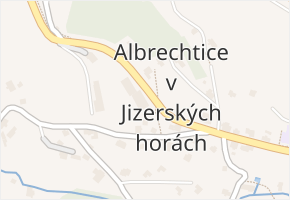 Albrechtice v Jizerských horách v obci Albrechtice v Jizerských horách - mapa části obce
