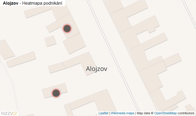 Mapa Alojzov - Firmy v obci.