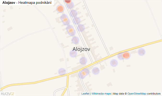Mapa Alojzov - Firmy v části obce.