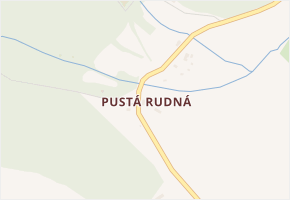 Pustá Rudná v obci Andělská Hora - mapa části obce