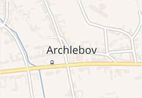 Archlebov v obci Archlebov - mapa části obce