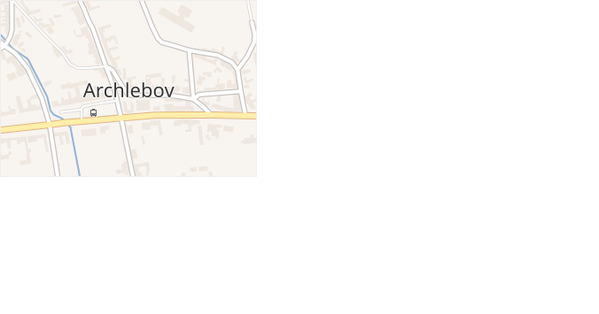 Pustý v obci Archlebov - mapa ulice