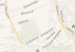 Čajkovského v obci Aš - mapa ulice