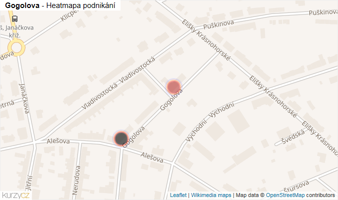 Mapa Gogolova - Firmy v ulici.