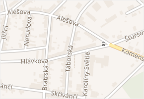Hlávkova v obci Aš - mapa ulice