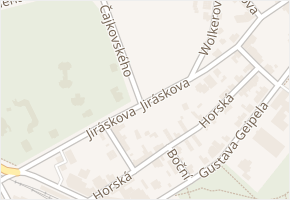Jiráskova v obci Aš - mapa ulice