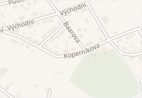 Koperníkova v obci Aš - mapa ulice
