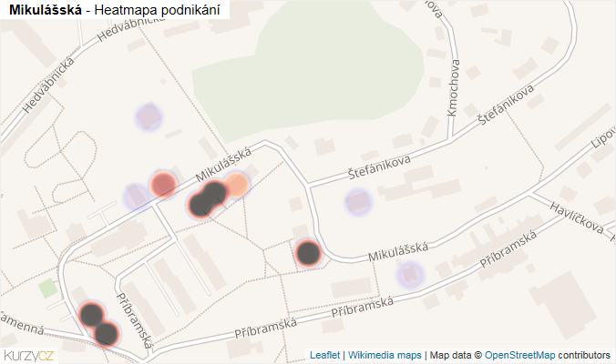 Mapa Mikulášská - Firmy v ulici.