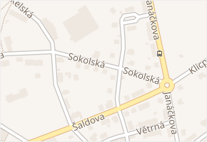 Sokolská v obci Aš - mapa ulice
