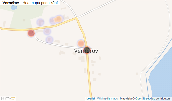 Mapa Vernéřov - Firmy v části obce.