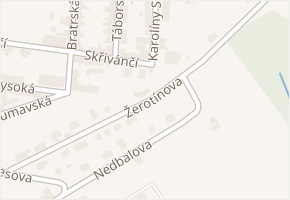 Žerotínova v obci Aš - mapa ulice