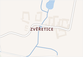 Zvěřetice v obci Babice - mapa části obce