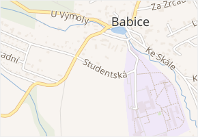 Studentská v obci Babice - mapa ulice