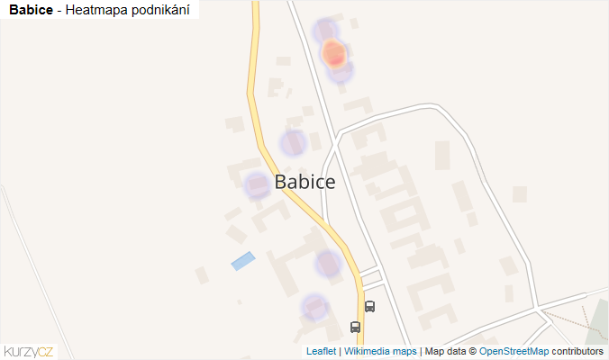 Mapa Babice - Firmy v části obce.