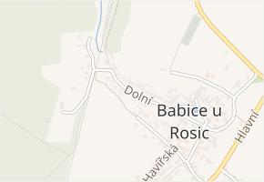 Dolní v obci Babice u Rosic - mapa ulice