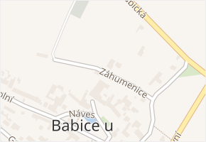 Záhumenice v obci Babice u Rosic - mapa ulice