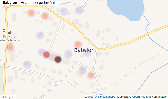 Mapa Babylon - Firmy v části obce.