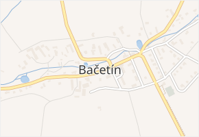 Bačetín v obci Bačetín - mapa části obce