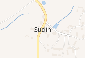 Sudín v obci Bačetín - mapa části obce