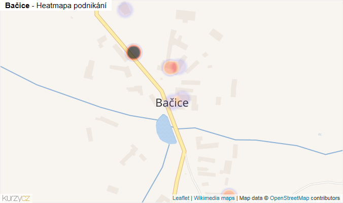 Mapa Bačice - Firmy v části obce.