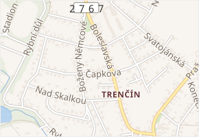 Čapkova v obci Bakov nad Jizerou - mapa ulice