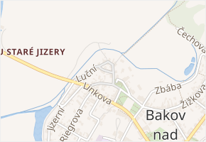 Cinkova v obci Bakov nad Jizerou - mapa ulice