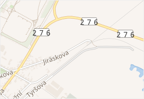 Jiráskova v obci Bakov nad Jizerou - mapa ulice