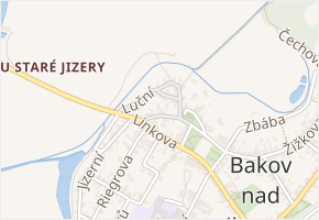 Tondrova v obci Bakov nad Jizerou - mapa ulice